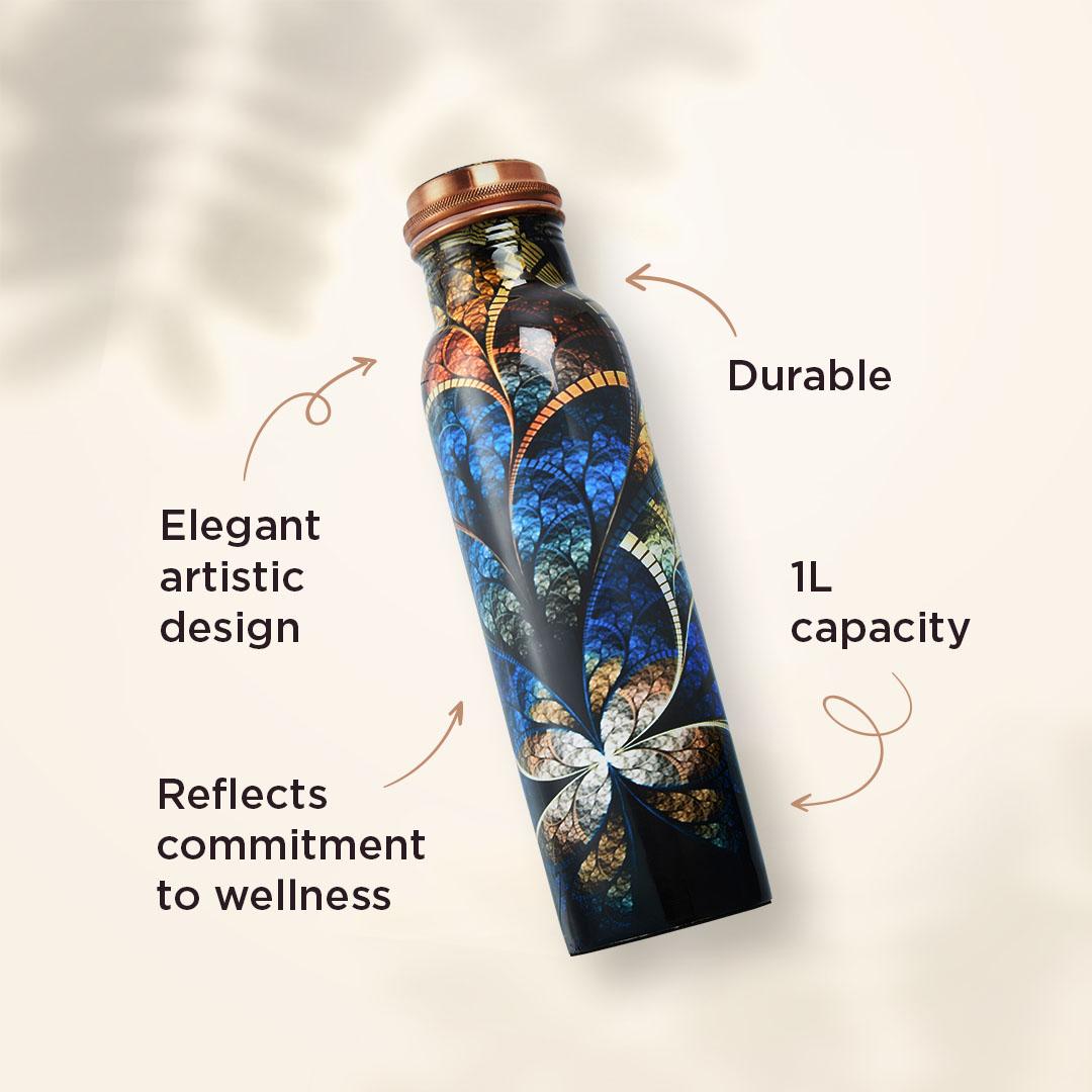 Artistic Print Copper Water Bottle | 1l