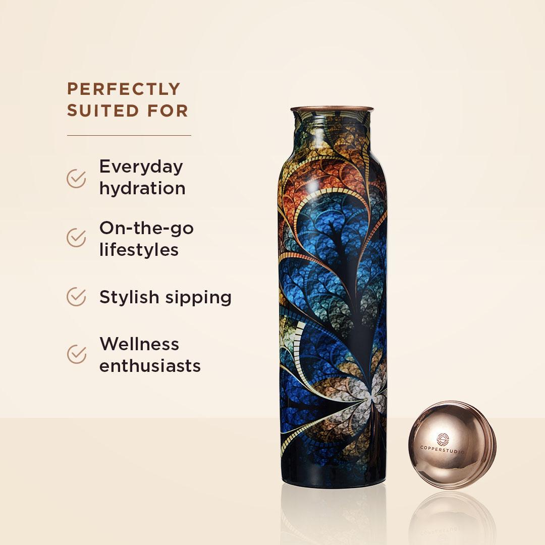 Artistic Print Copper Water Bottle | 1l