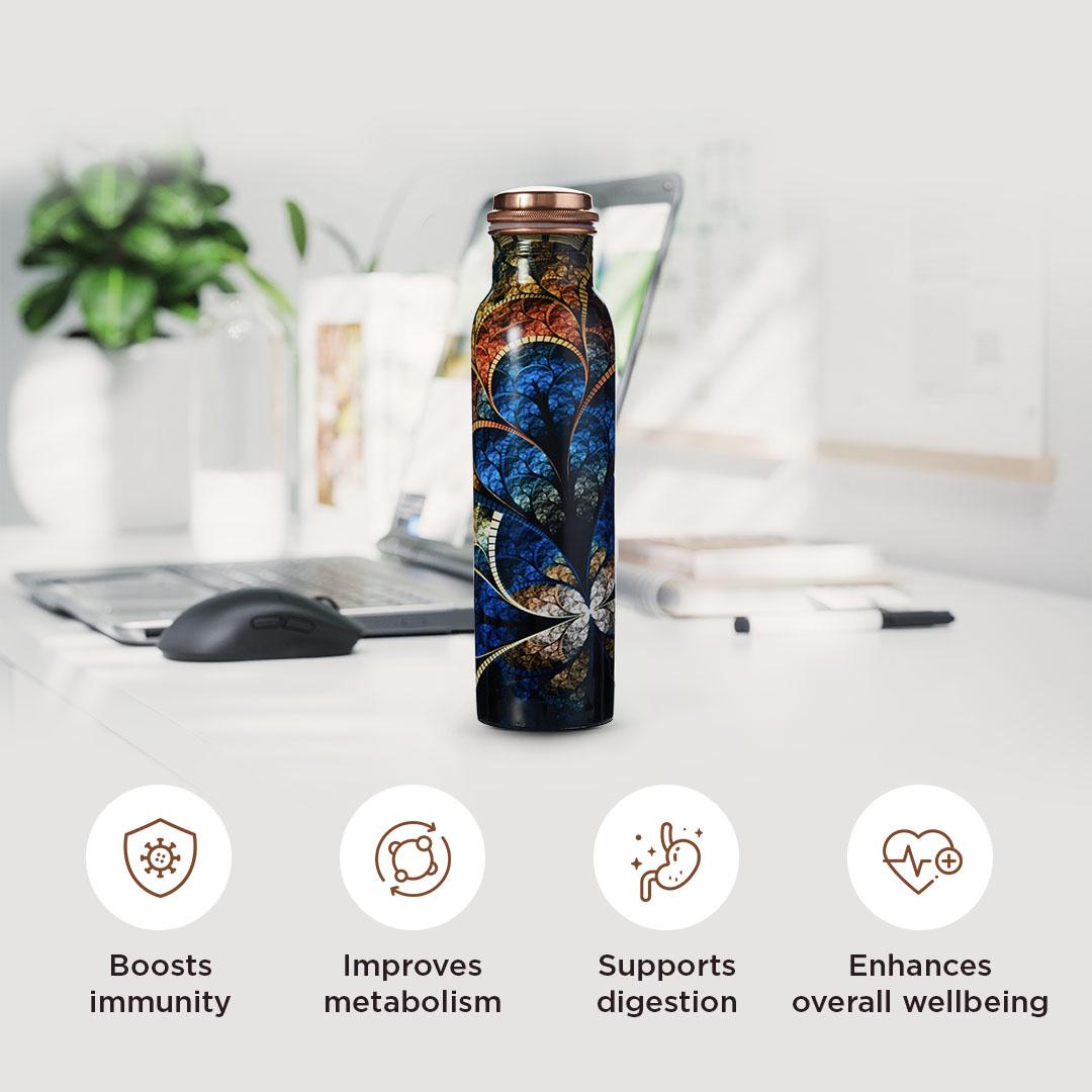 Artistic Print Copper Water Bottle | 1l